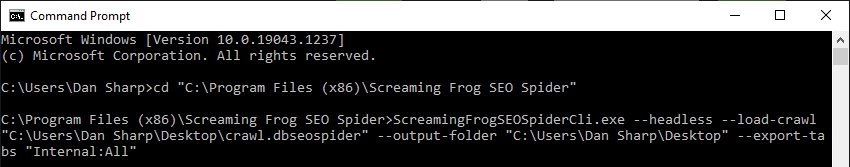 Command Line, Load and Export