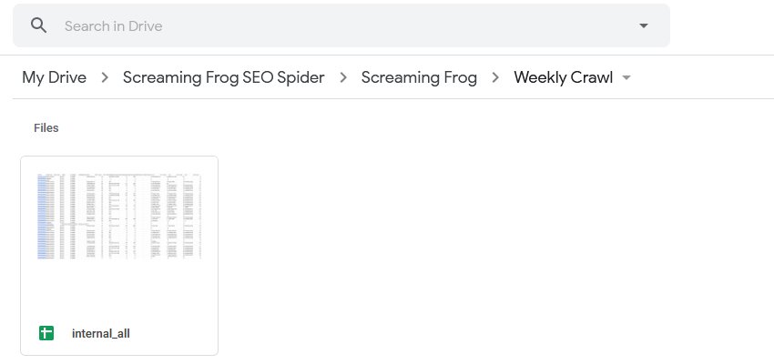 Google Drive Location For Scheduling
