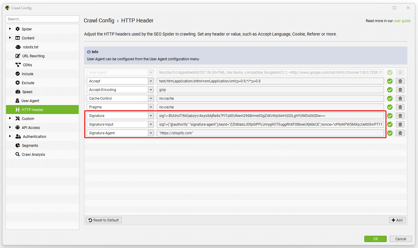 Shopify web auth signature headers