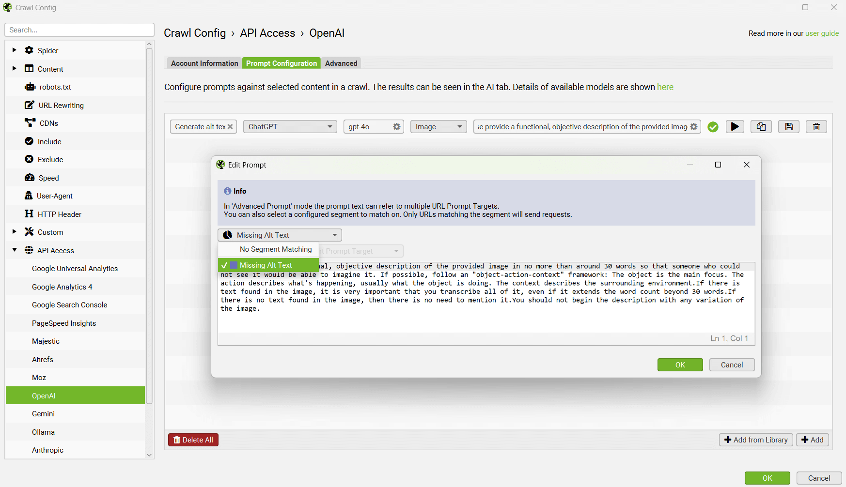 Run prompts against issues and segments